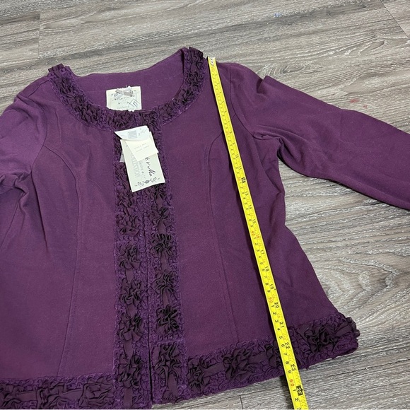Nick & Mo Exclusive Collection Purple Long Sleeve Top Size L - Picture 6 of 7